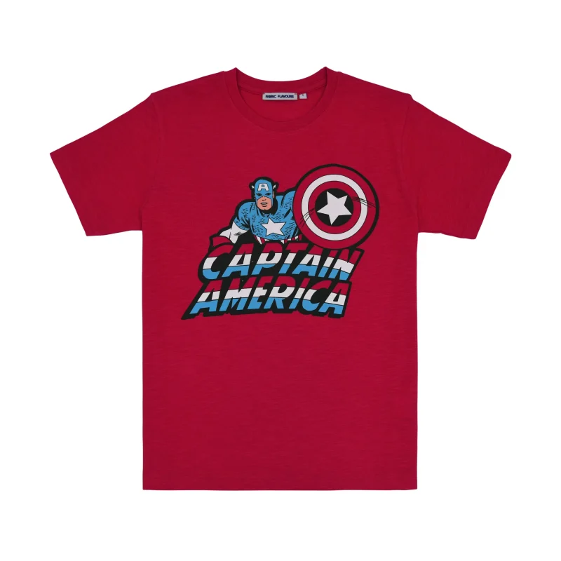 captain america red slub tee