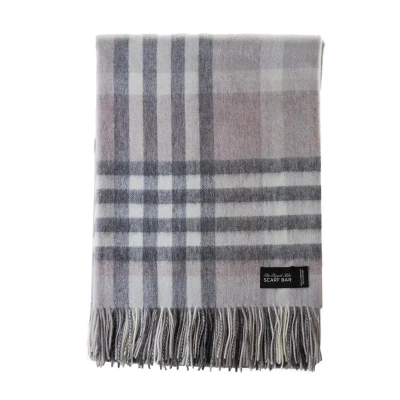 cashmere blend blanket grey natural