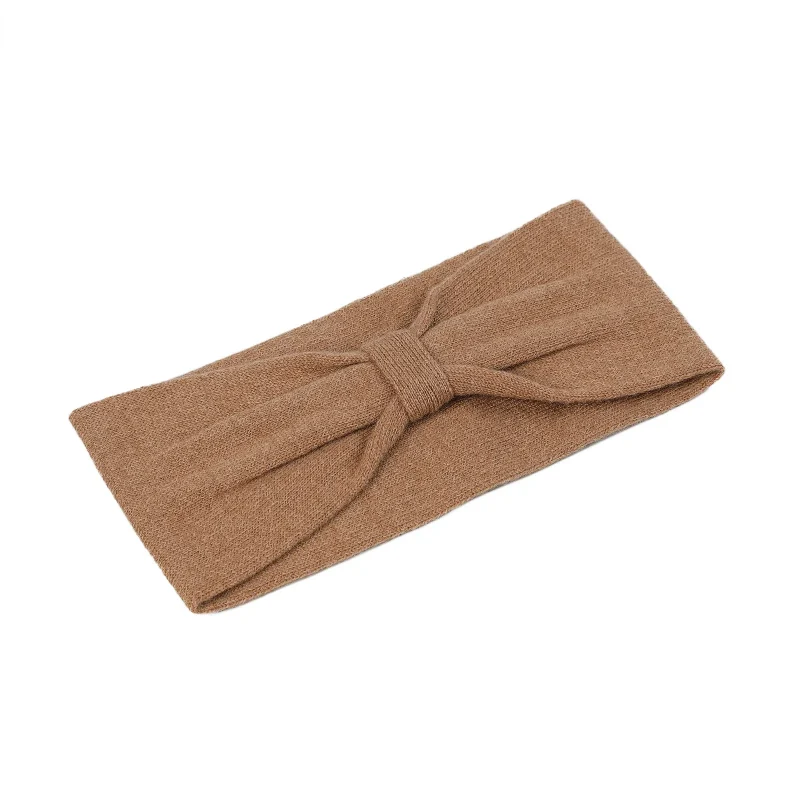 cashmere camel headband for women