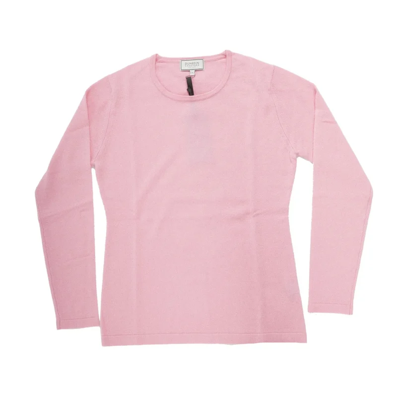 cashmere crew neck jumper strawberry pink