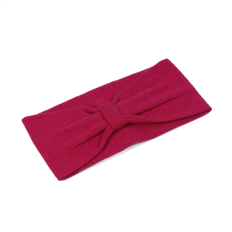 cashmere fuchsia headband for women