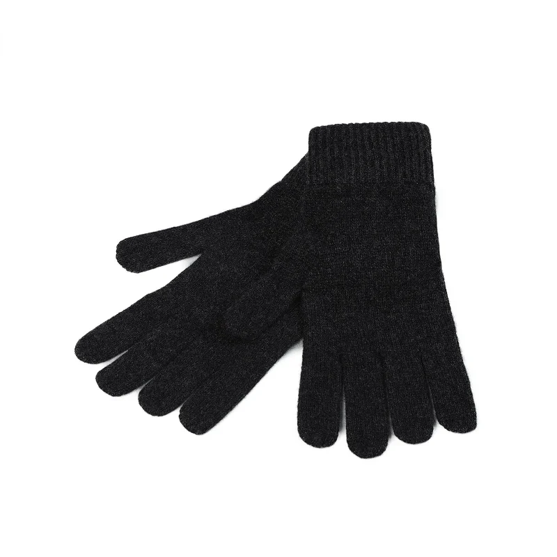 cashmere gents charcoal gloves