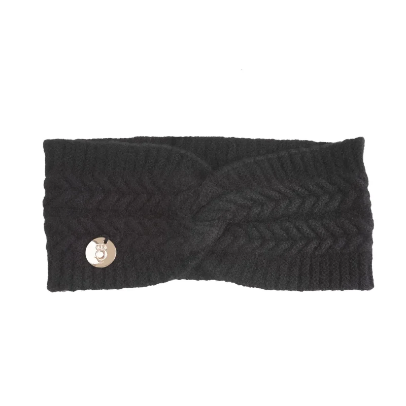 cashmere georgie headband 100 pure black