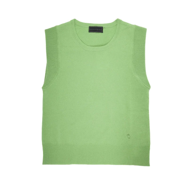 cashmere hannah tank in burgreen 100 soft