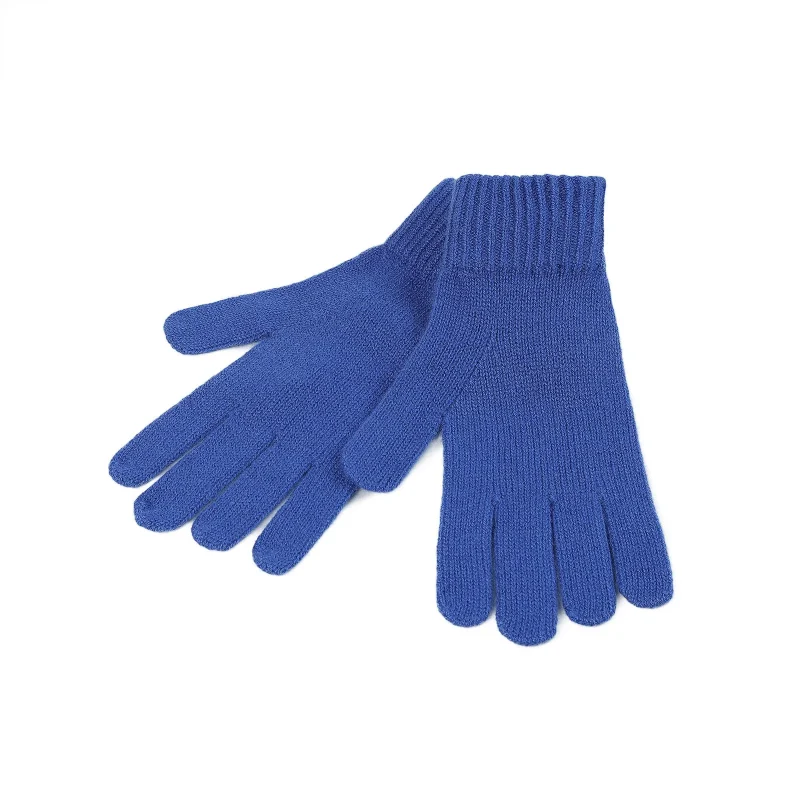 cashmere ladies gloves cornflower blue