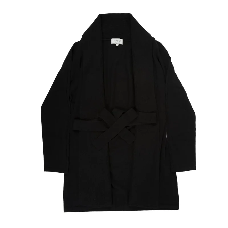 cashmere longline women s open cardigan black