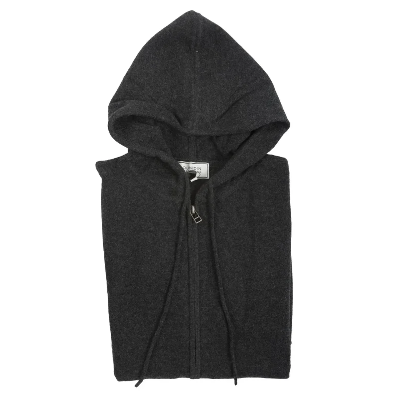 cashmere men s hoodie charcoal