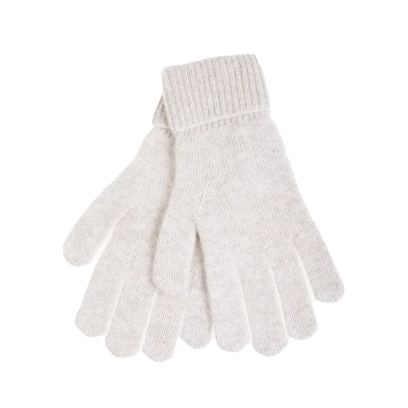 cashmere plain gloves lightweight beige