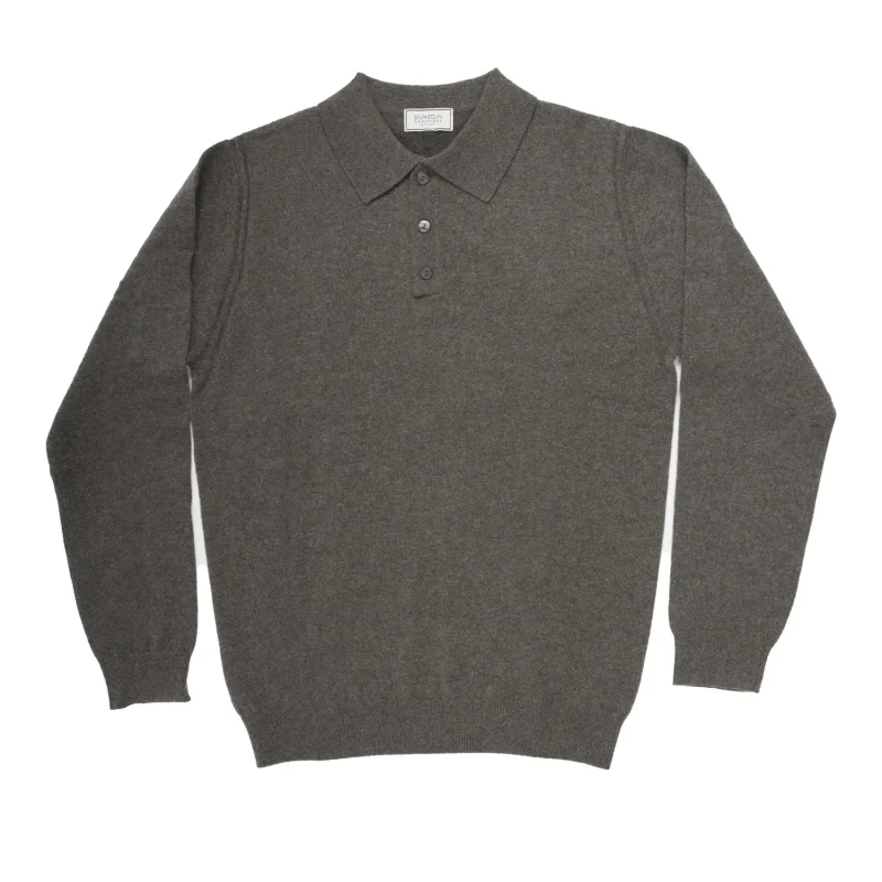 cashmere polo shirt for men ptarmigan