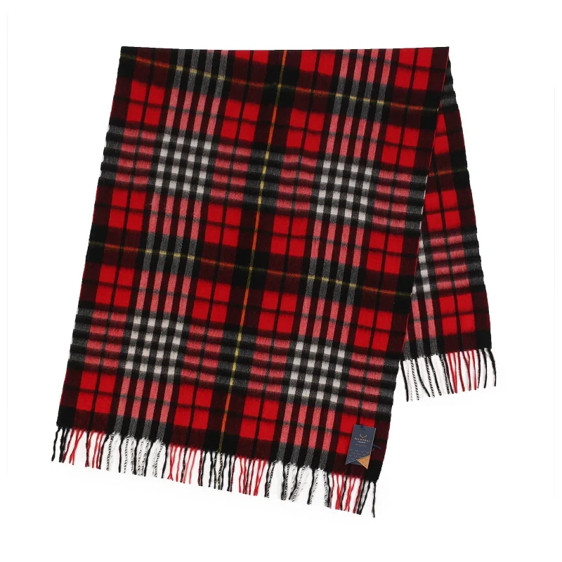 cashmere red check balmoral stole 100 cashmere