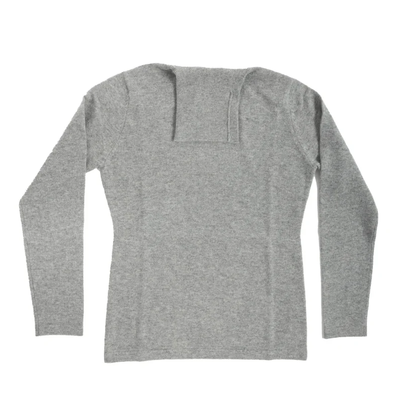 cashmere rolled neck women s sweater grey