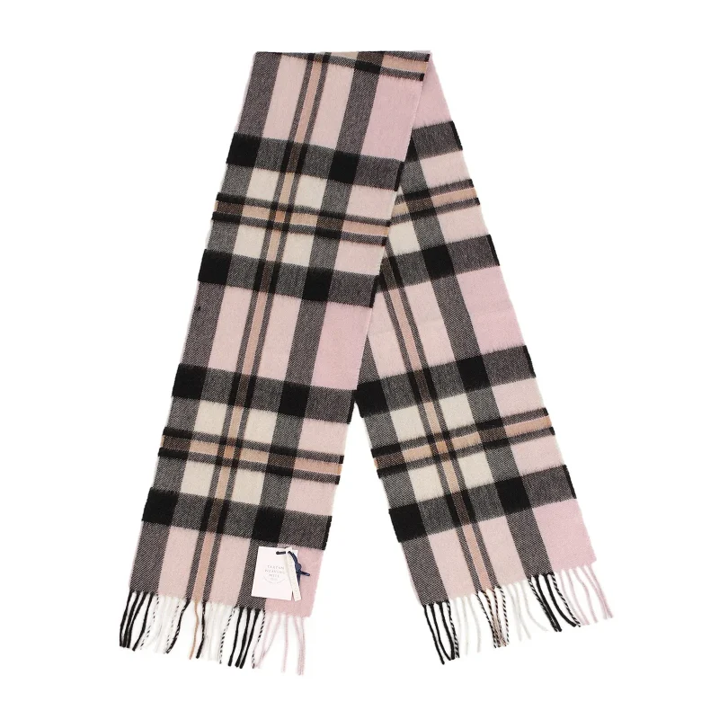 cashmere scarf in thomson pink made in scotland