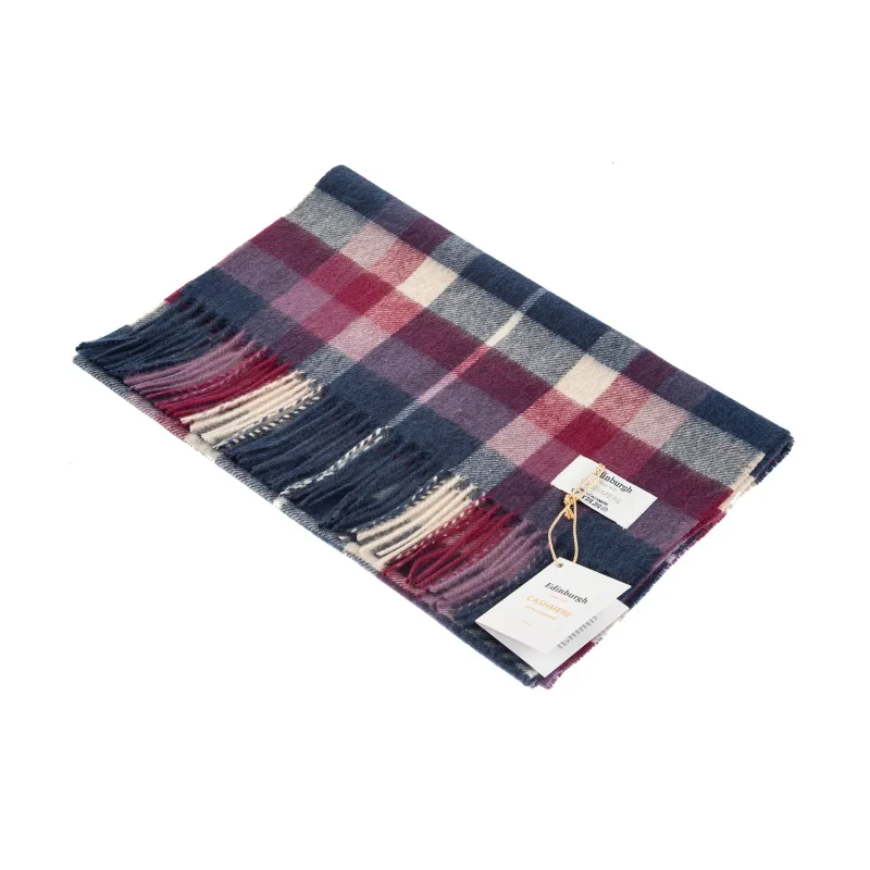 cashmere wide tartan scarf galaxy plaid astral