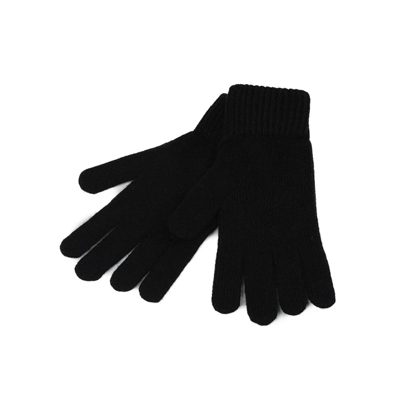 cashmere women s black gloves 100 pure