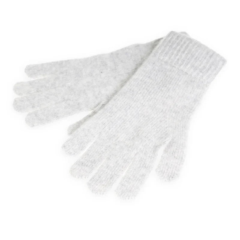 cashmere women s light grey gloves