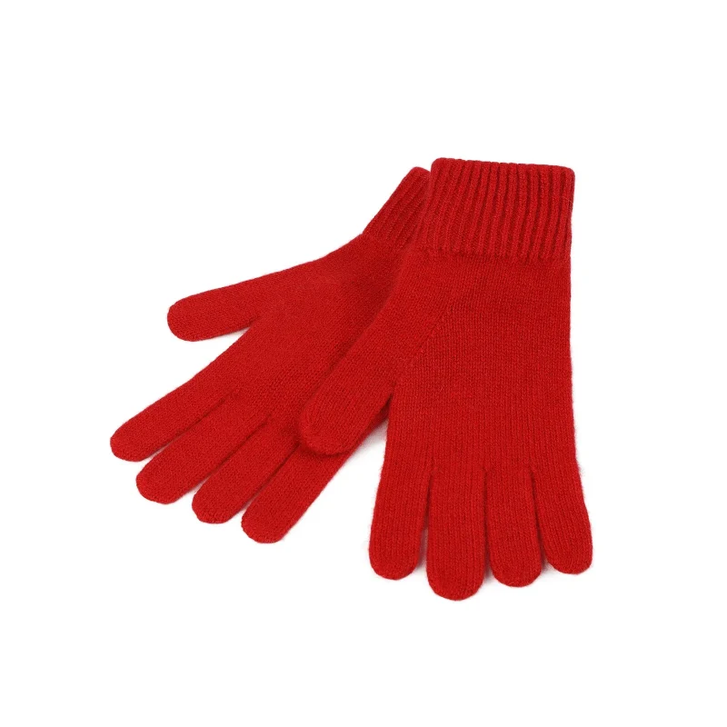 cashmere women s plain gloves cardinal red