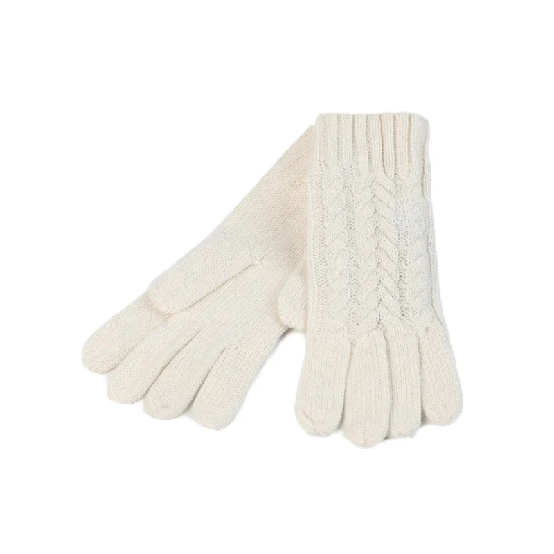 cashmere women s white cable knit gloves