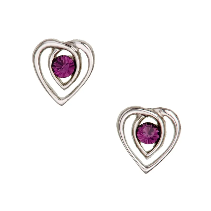 celtic heart sterling silver earrings