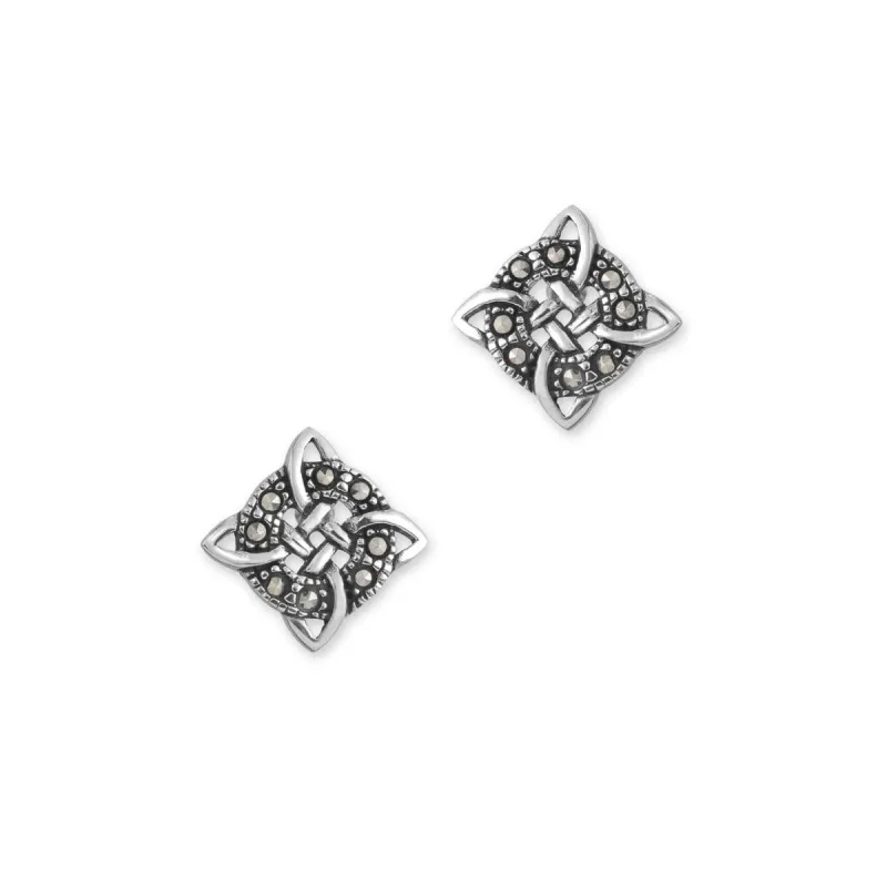 celtic knot marcasite earrings