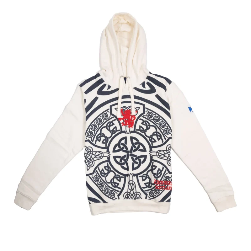 celtic lion hoodie navy white