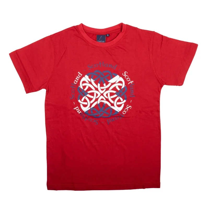 celtic scotland red round logo t shirts for adults