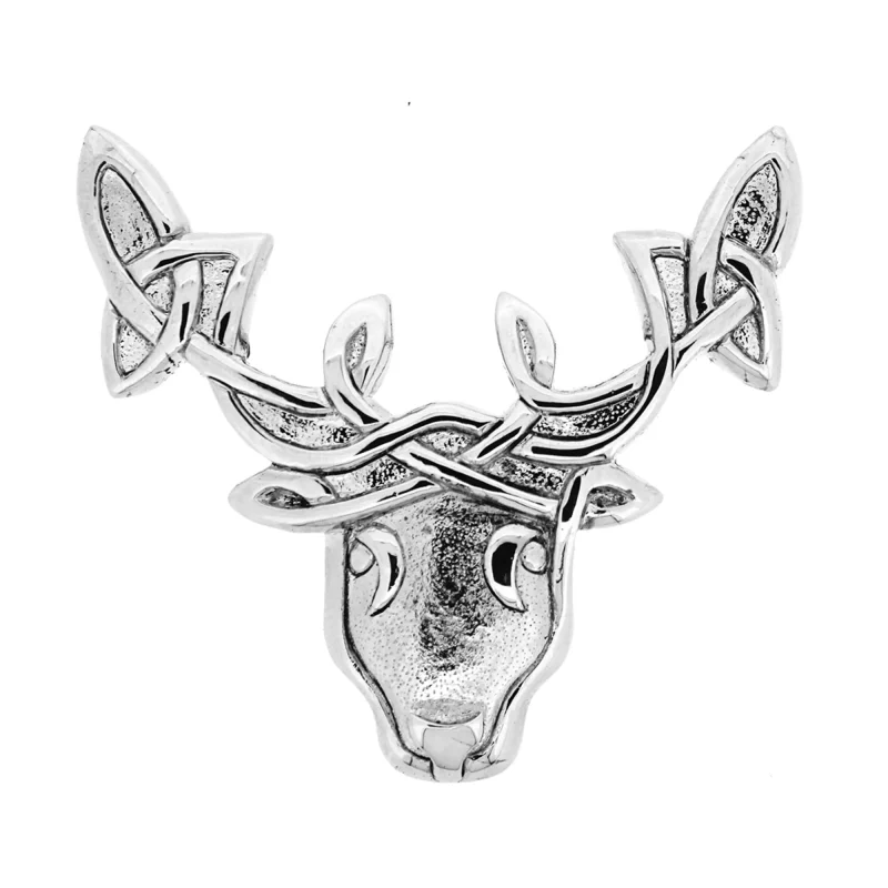 celtic stag pin elegant brooch for fashion