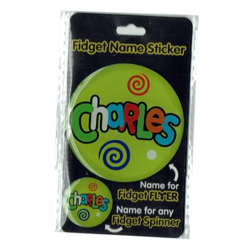 charles fidget flyer name stickers