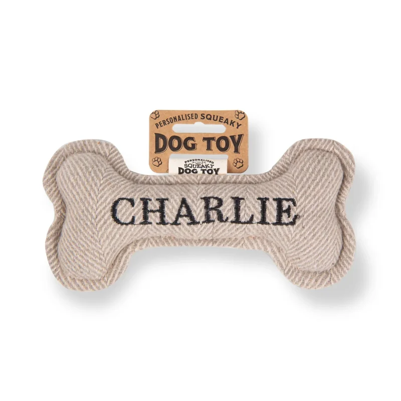 charlie s squeaky bone dog toy