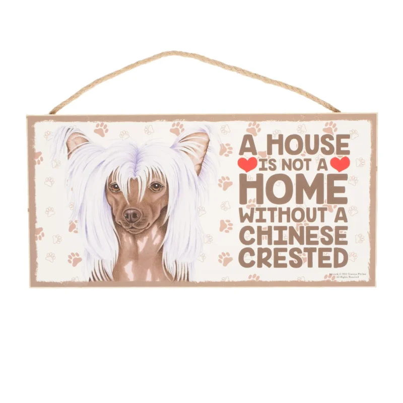 chinese crested pet plaque for dog lovers