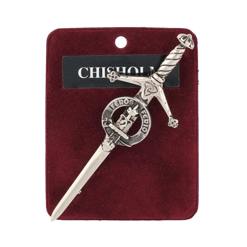 chisholm art pewter kilt pin