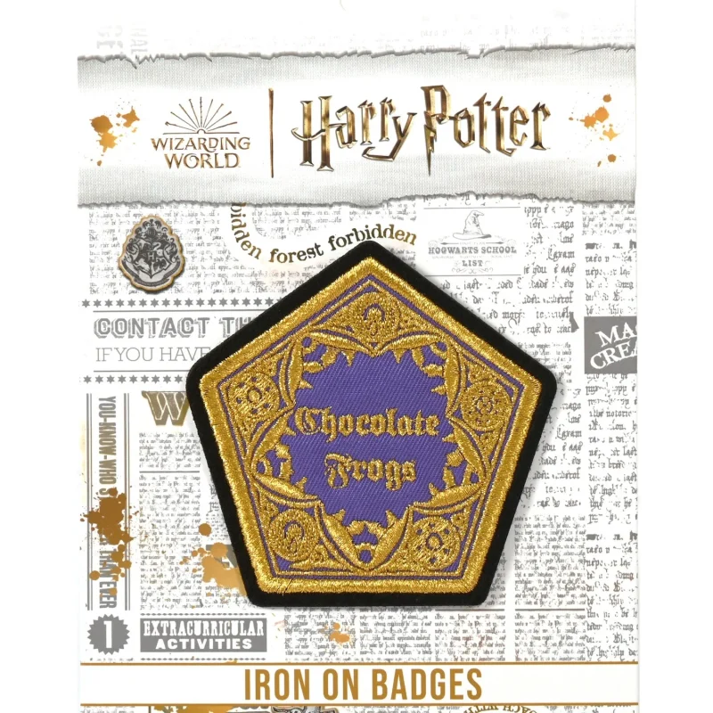 chocolate frog iron on badge