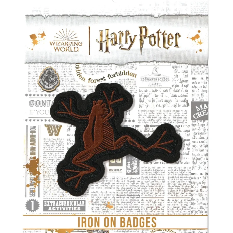 chocolate frog iron on patch for diy