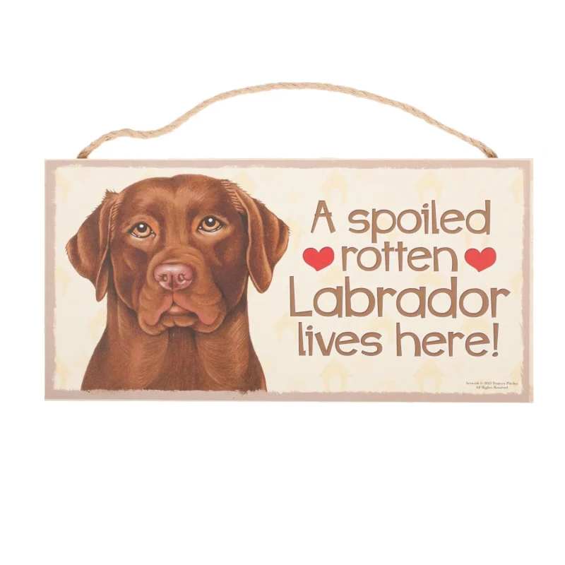 chocolate labrador plaque for pet