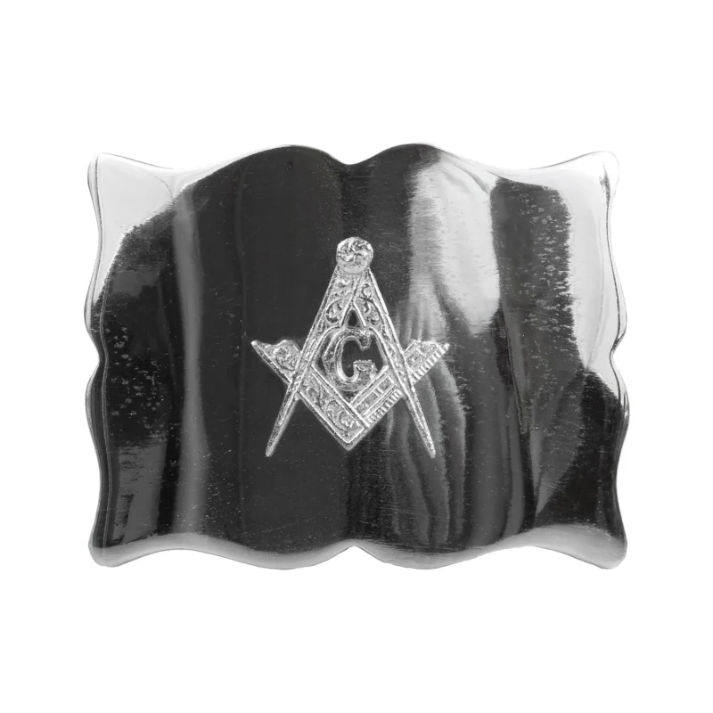 chrome kilt belt buckle masonic design