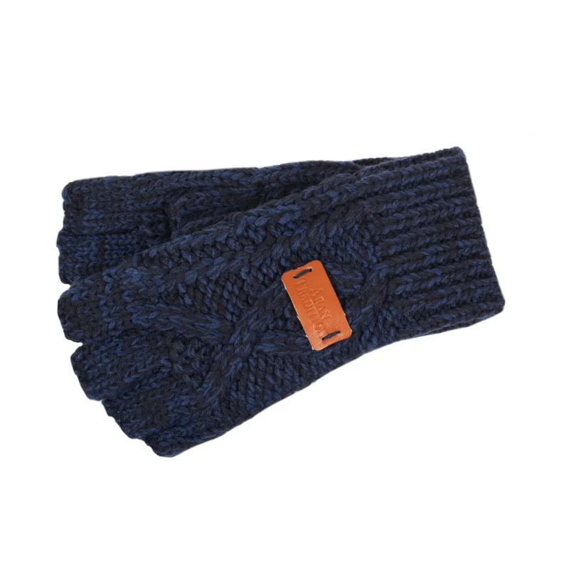 chunky cable knit fingerless gloves