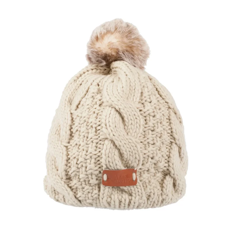 chunky pom pom beanie hat