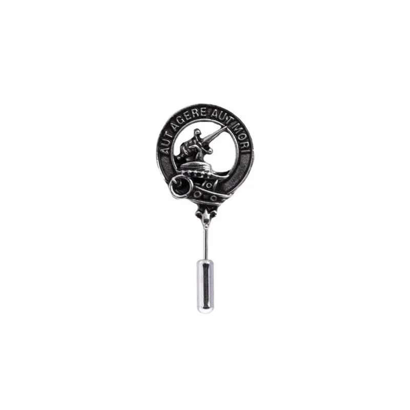 clan barclay crest lapel tie pin