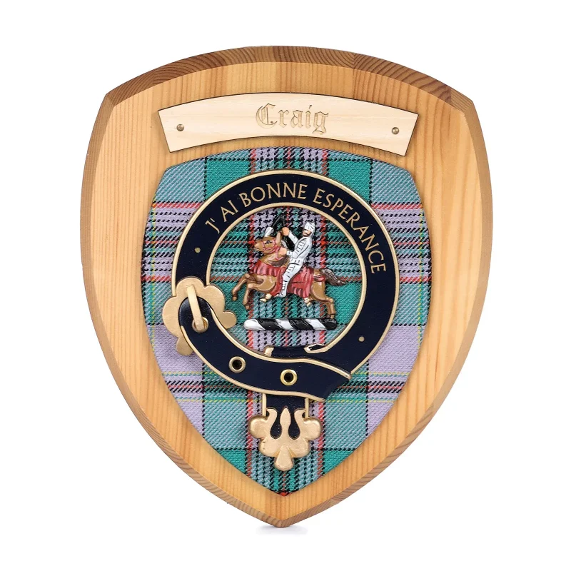 clan craig wall plaque for scottish decor