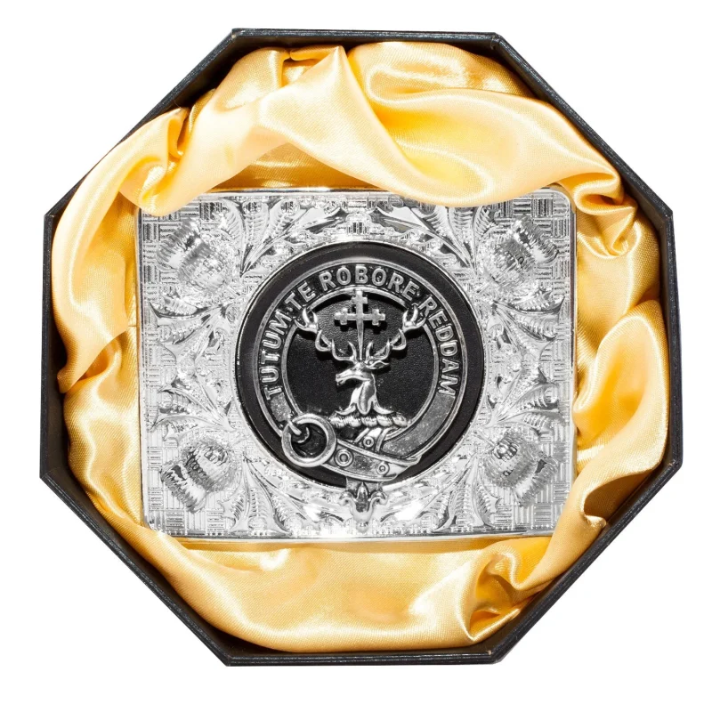 clan crawford belt buckle for men