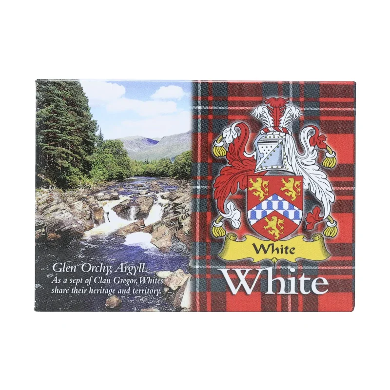 clan family white scenic magnet