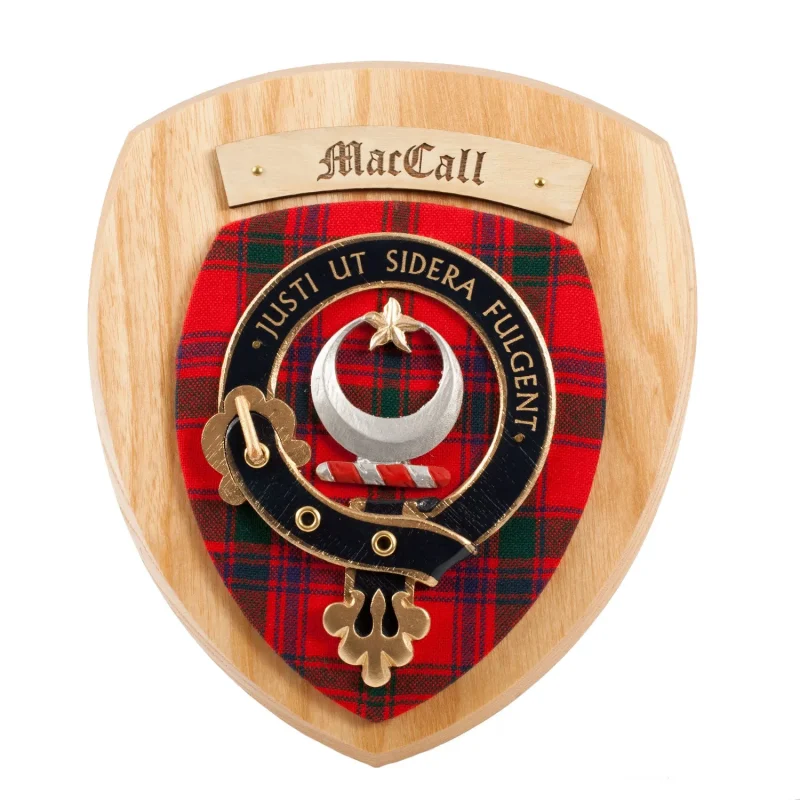 clan maccall wall plaque decorative clan crest sign