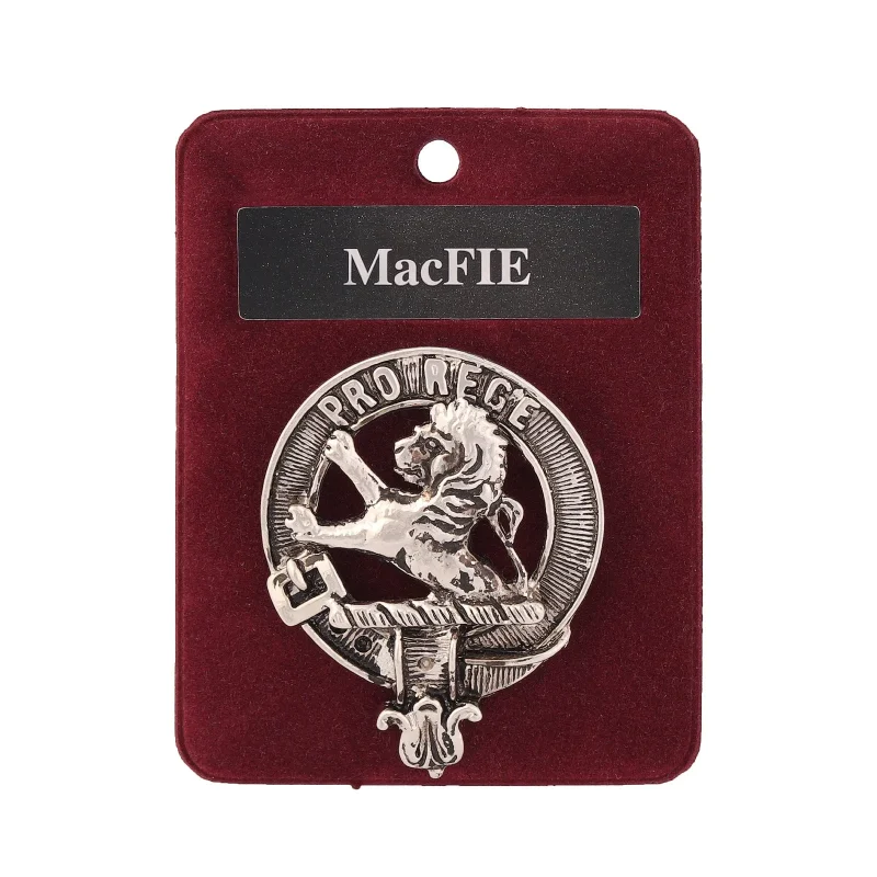 clan macfie pewter art badge