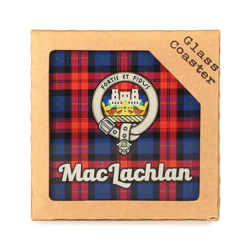 clan maclachlan glass coasters