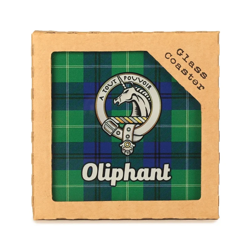 clan oliphant glass coasters