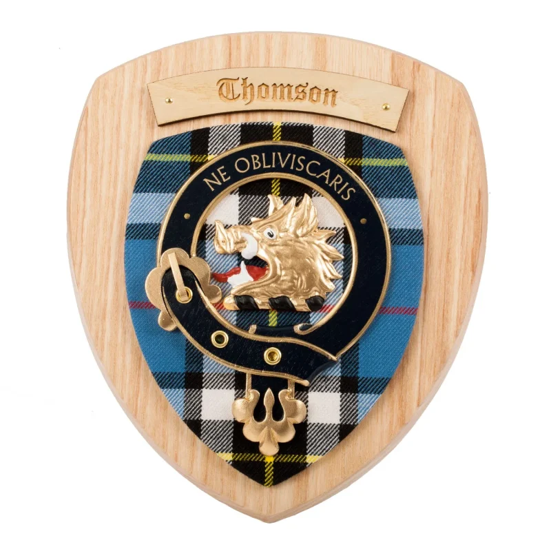 clan thomson wall plaque family crest decor