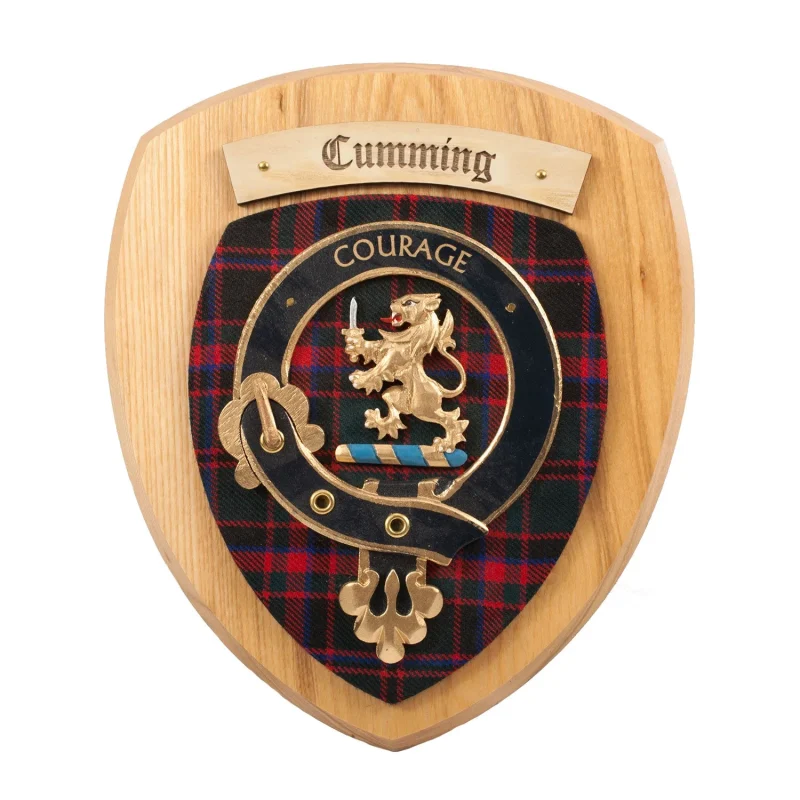 clan wall plaque cumming family crest