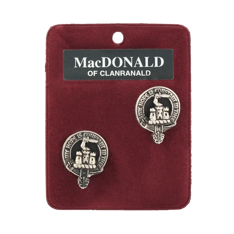 clanranald macdonald art pewter cufflinks