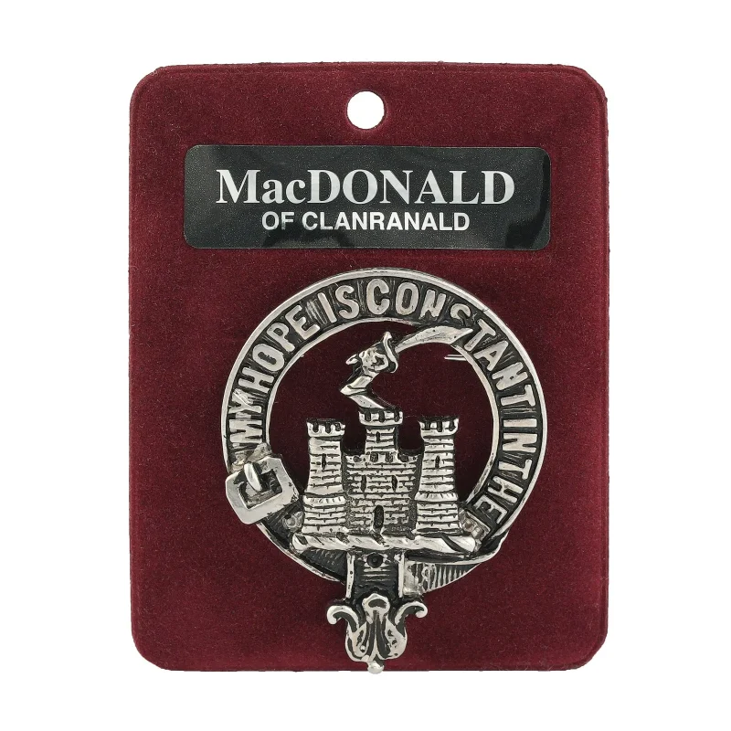 clanranald macdonald pewter badge