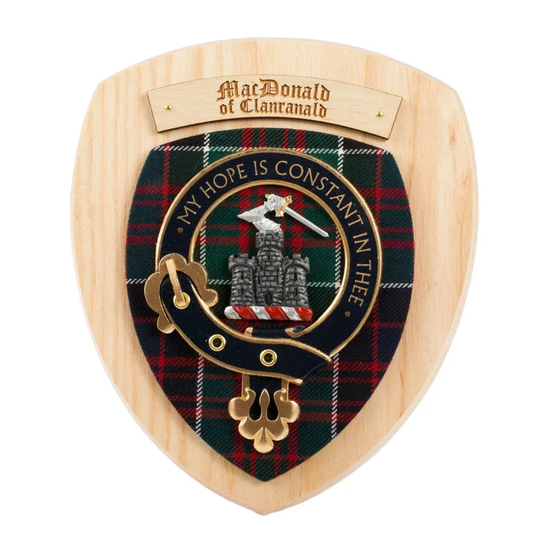 clanranald macdonald wall plaque clanranald crest