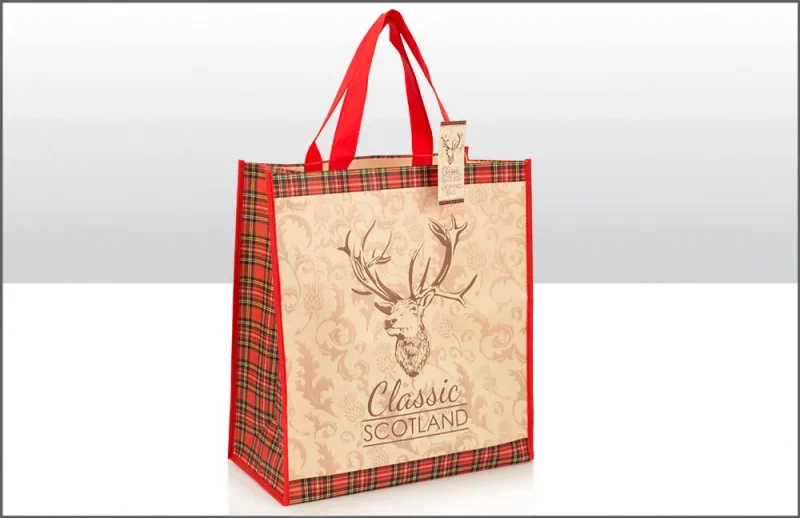 classic scotland stag non woven tote bag